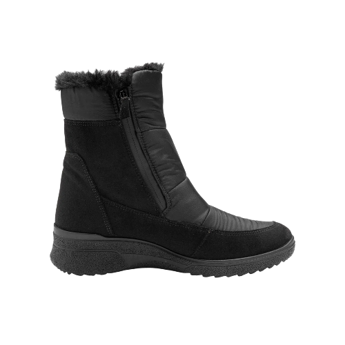 Ankle boots München, støvler med foer til kvinder- sort