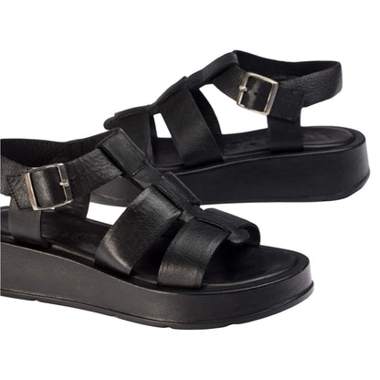 Zahara Flade sandaler, kvinder, sort