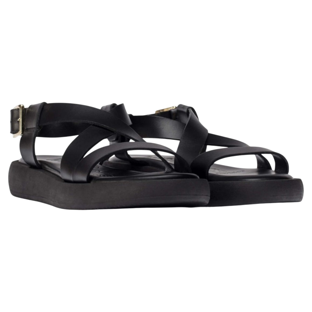 Flade sandaler, kvinder, sort