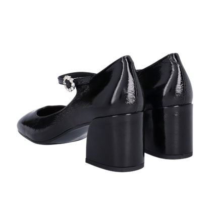 Mary Jane sko med hæl, kvinder- sort