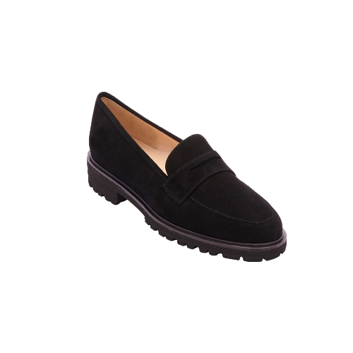 Ruskinds loafer, loafers til kvinder- sort ruskind