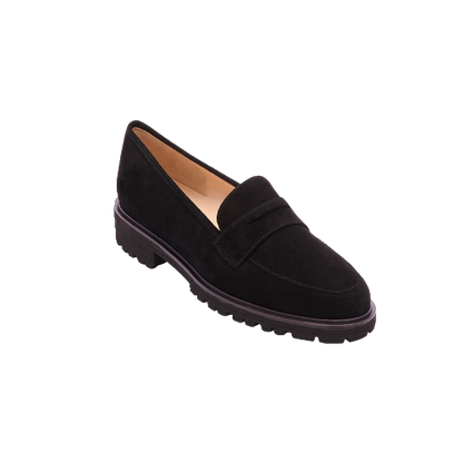 Ruskinds loafer, loafers til kvinder- sort ruskind