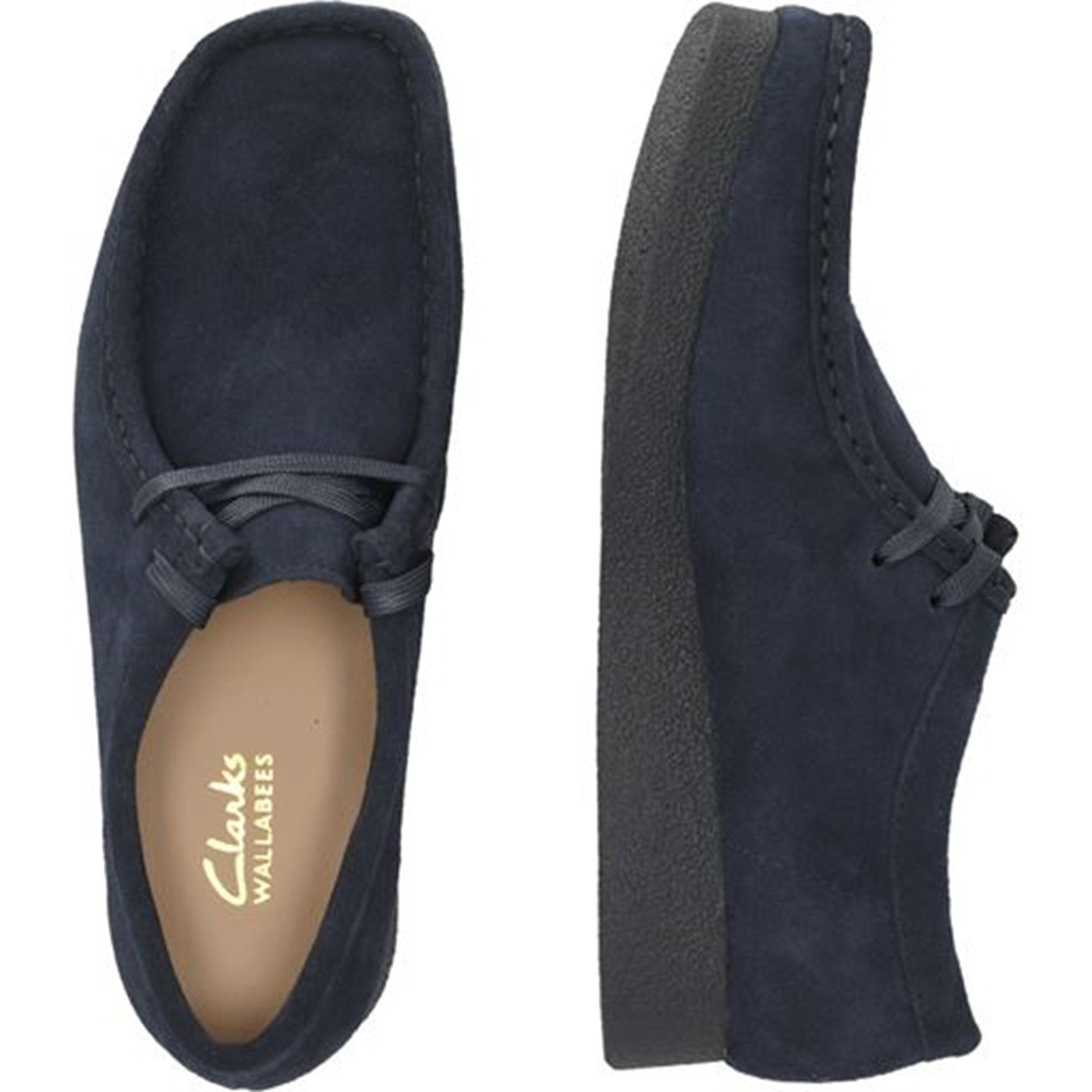 Clarks Wallabee, navy blå
