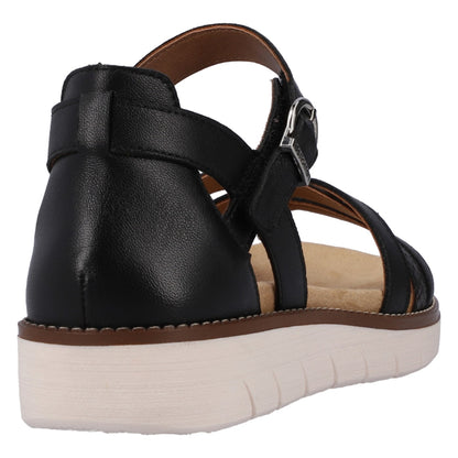 Flade sandaler, kvinder, sort