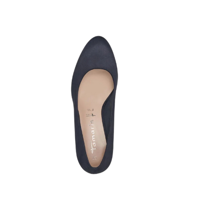 sko med hæl, kvinder, navy