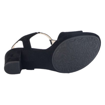 Sandaler med hæl, kvinder, sort