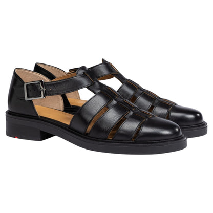 Sandaler med hæl, kvinder, sort