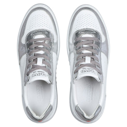 Sneakers, kvinder, sølv / hvid