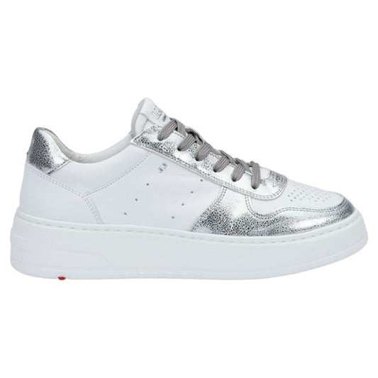 Sneakers, kvinder, sølv / hvid