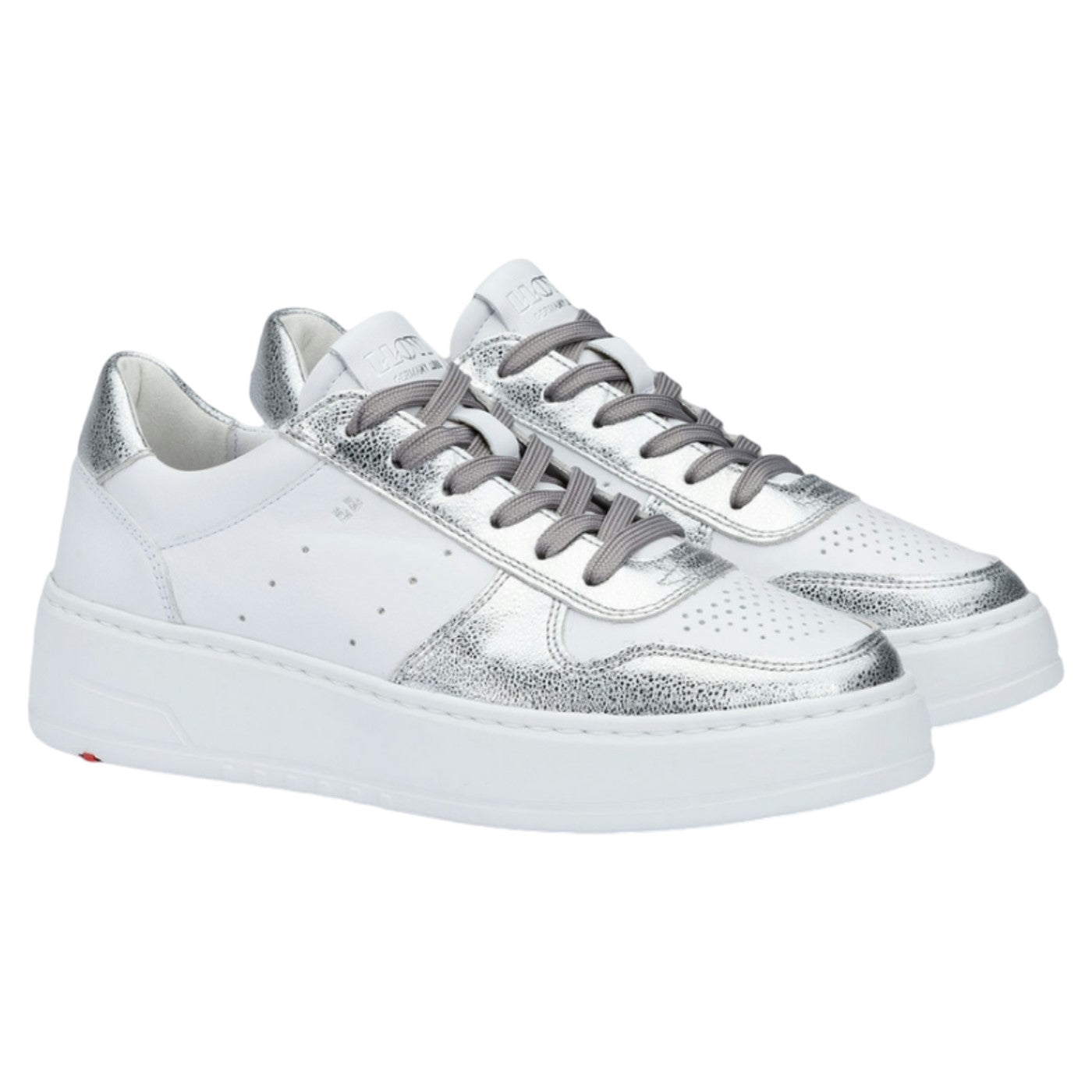 Sneakers, kvinder, sølv / hvid
