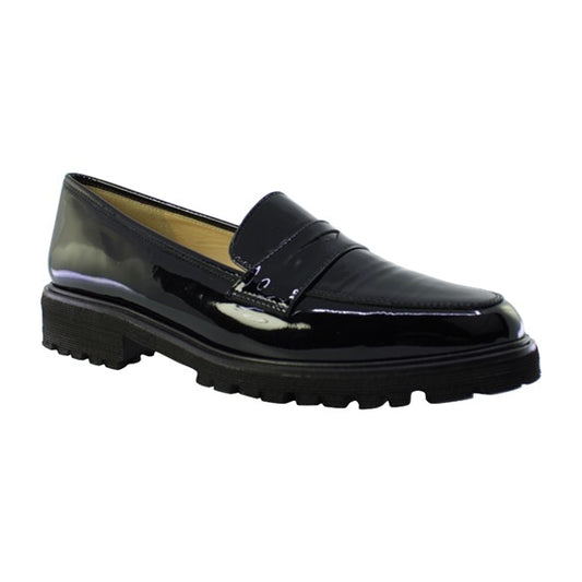 Shuz Loafers, kvinder, sort lak