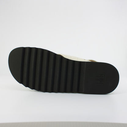 Flade sandaler, kvinder, råhvid