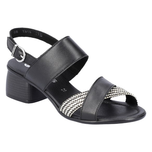 Sandaler med hæl, kvinder, sort