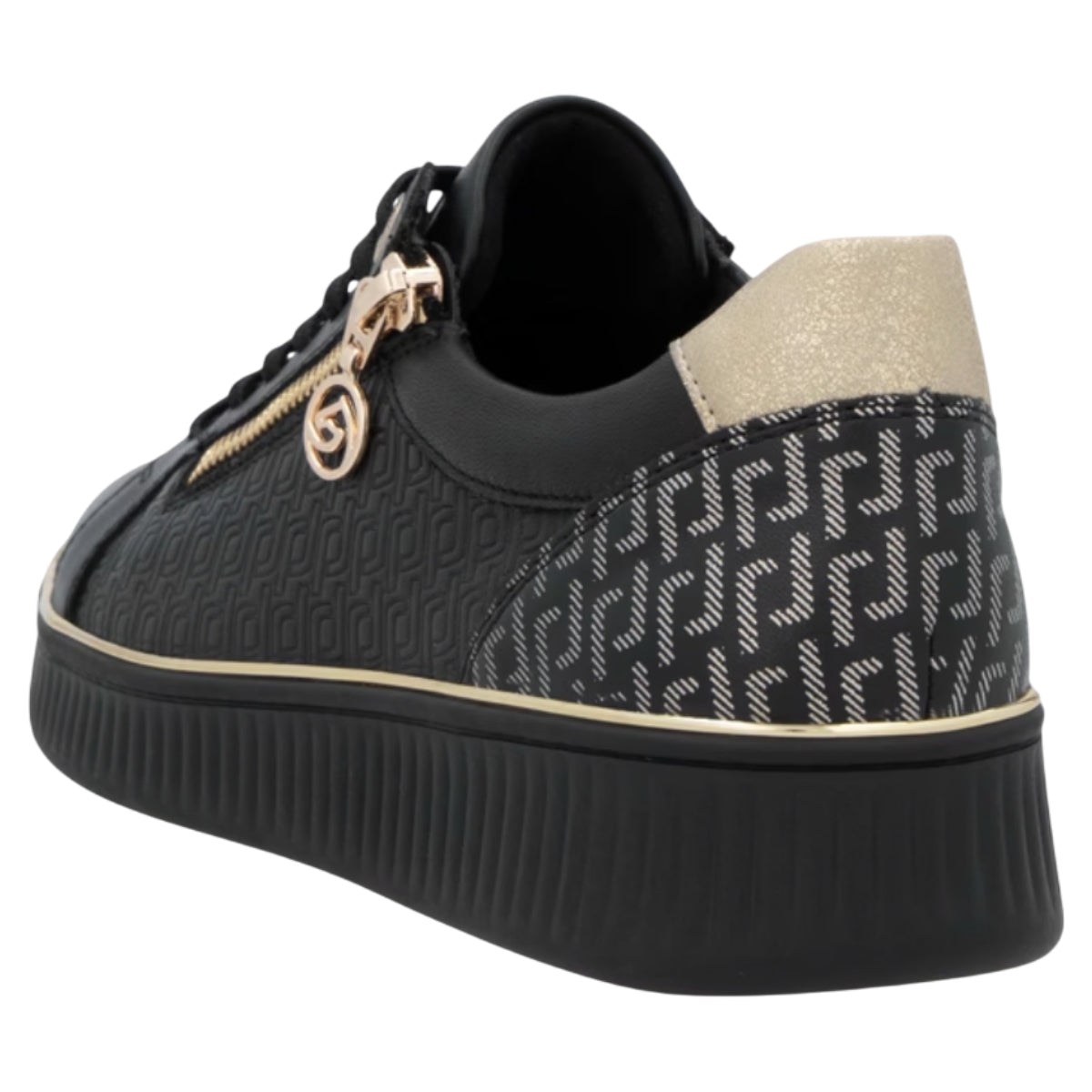 Sneakers, kvinder, sort / guld
