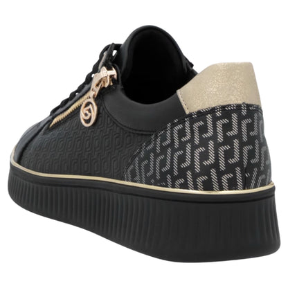 Sneakers, kvinder, sort / guld