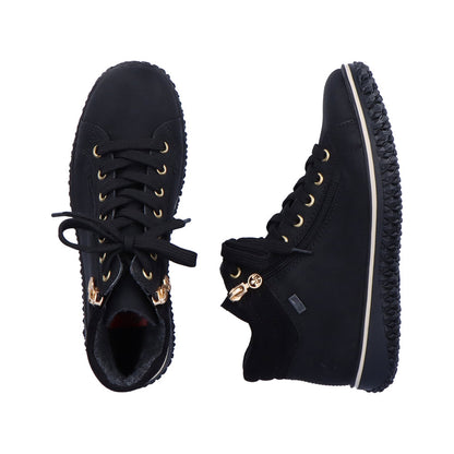 Støvletter med lynlås, kvinder- sort