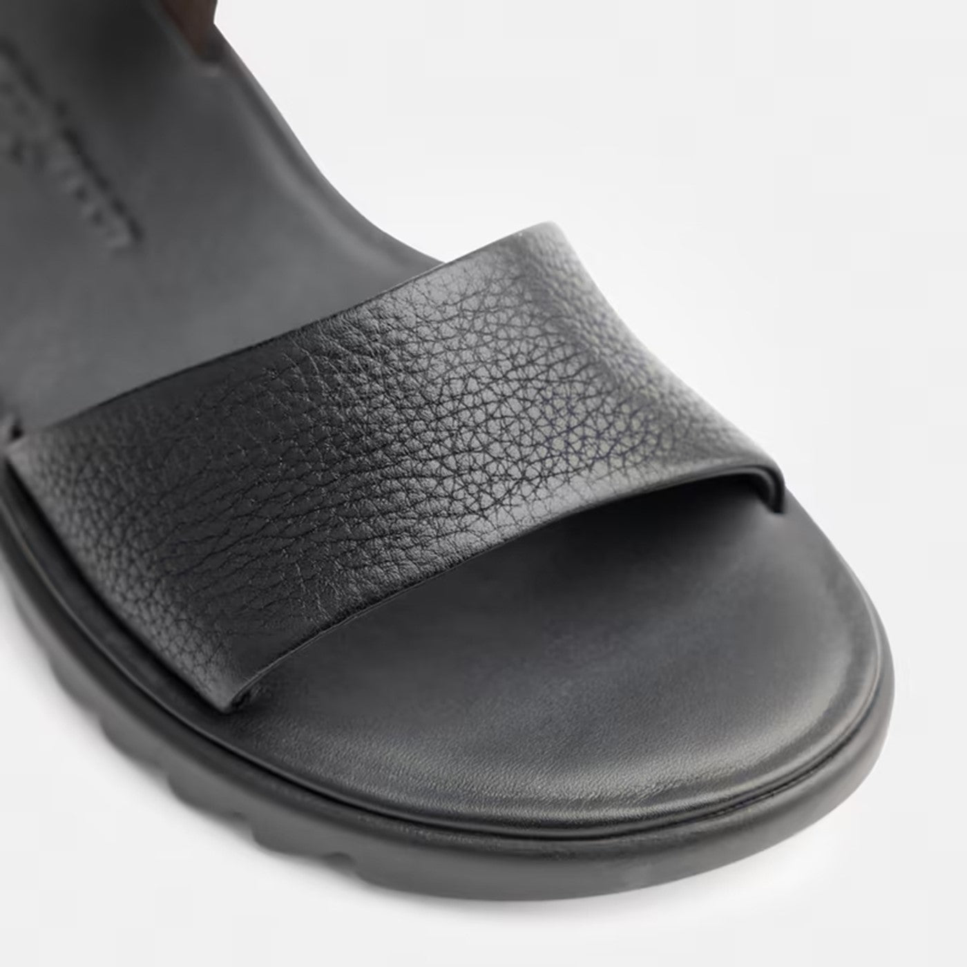 Easy grained Flade sandaler, kvinder, sort