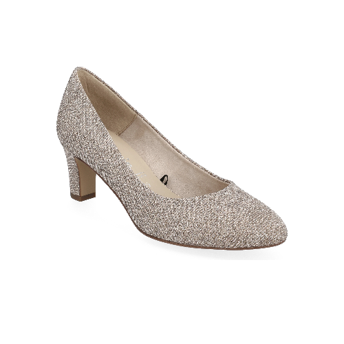 Sko med hæl, kvinder, silver glam